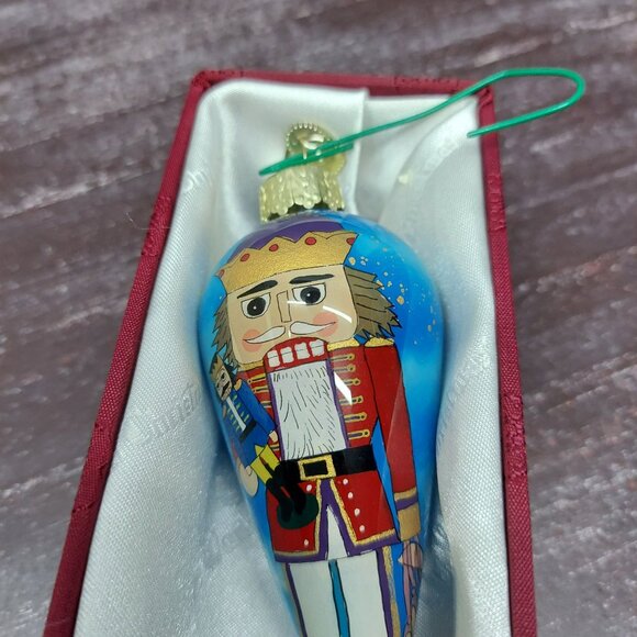 Old World Christmas Nutcracker Glass Ornament With Box - Picture 3 of 6